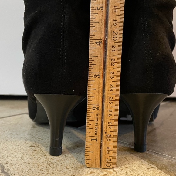 Impo NICKNACK Black Suede Stretch Boots Pointy Toe Size 6 with original box - Picture 8 of 9
